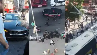 Sultangazi'de polisten kaçan motosikletli şüpheli kaza trafiğine takılınca yakalandı