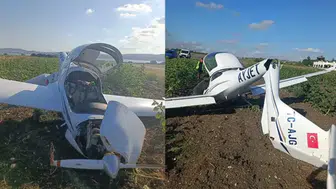 Çatalca'da eğitim uçağı sert iniş yaptı : Öğrenci pilot yaralandı