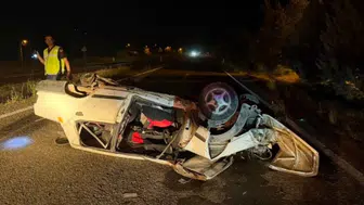 Karabük’te refüje çarpan otomobil takla attı : Sürücü yaralandı