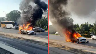 Antalya'da LPG'li otomobil alev topuna döndü : 4 yaralı