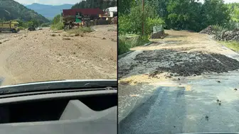 Artvin'de şiddetli yağışı : Şavşat'ta yollar çöktü, ulaşım durma noktasına geldi