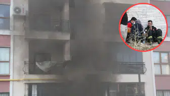Yangında 12 kişi dumandan etkilendi, 16 kişi kurtarıldı