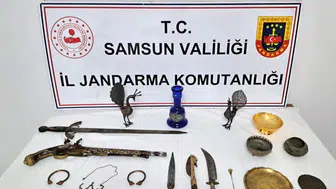 Samsun'da tarihi eser operasyonu : Çok sayıda obje ele geçirildi