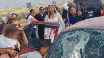 Erzurum'da düğün konvoyunda kaza : 2 ölü, 4 yaralı