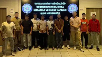 Bursa'da göçmen kaçakçılığı operasyonu : 11 kişi yakalandı