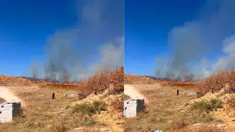 Bilecik Bozüyük'te tarım arazisinde yangın