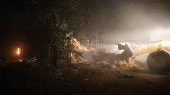 Adana'da korkutan yangın : 600 saman balyası küle döndü