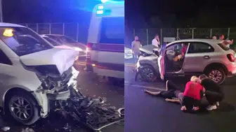Antalya'da otomobil ile minibüs kafa kafaya çarpıştı : 10 yaralı