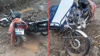 Niğde'de kontrolden çıkan motosiklet kaza yaptı : 2 yaralı