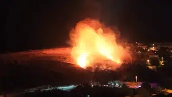 Tekirdağ Aşıklar Tepesi alev alev yandı