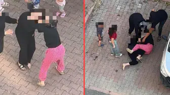 Kayseri'de 2 kadın saç baş birbirine girdi
