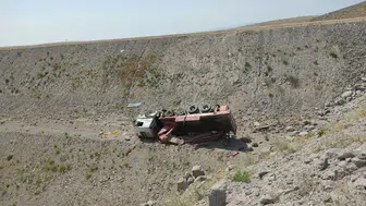 Tunceli'de vinç kazası : Bir kişi yaralandı
