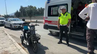 Burdur'da 3 tekerlekli motosiklet devrildi : Sürücü yaralandı