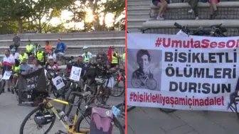 Ankara'da bisiklet kazalarında hayatını kaybedenler için farkındalık sürüşü gerçekleştirildi