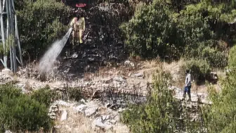 Muğla Menteşe'de makilik alanda yangın
