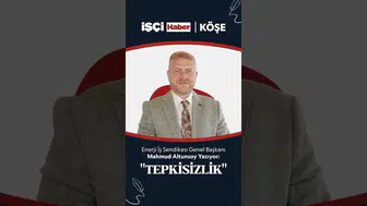 Enerji İşçileri Sendikası Genel Başkanı Mahmud Altunsoy'dan 'Tepkisizlik' değerlendirmesi
