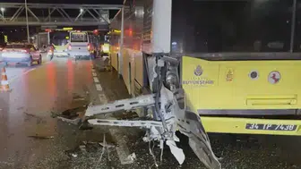 Büyükçekmece'de zincirleme trafik kazası : 1'i ağır 3 yaralı