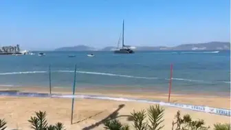 Muğla’da denize girmek isteyenler dikkat ! Güllük Halk Plajı tedbiren kapatıldı