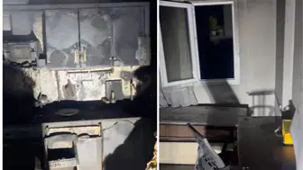 Eşini kurtardılar, kocası evde ölü bulundu