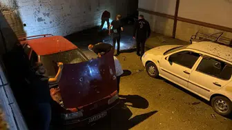Trabzon'da otoparktaki araçların üzerine düşen İHA patladı
