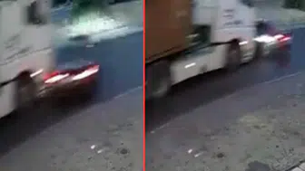 Mersin'de feci kaza : Tırın çarptığı araç metrelerce sürüklendi