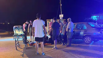 Hatay'da 'U' dönüşü yapan otomobile 2 motosiklet çarptı