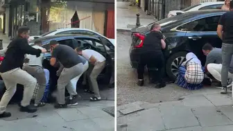 Kocaeli'de yürekleri ağza getiren kaza ! Otomobilin çarptığı çocuk aracın altından çıkarıldı