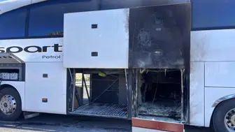 Eskişehir'de yolcu otobüsünde yangın paniği
