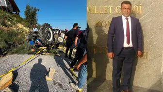 Adana Kozan'da kaza : Muhtar, traktörün altında kaldı