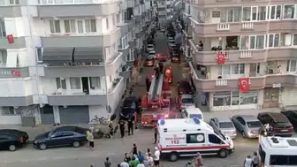 Bursa'da apartman dairesinde yangın paniği