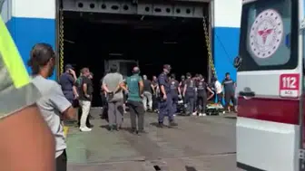 Saldırıya uğrayan Türk gemisindeki yaralı mürettebat Samsun'a getirildi