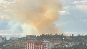 Ankara Etimesgut'ta otluk alanda yangın