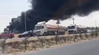 Erbil'de akaryakıt depoları alev alev yandı