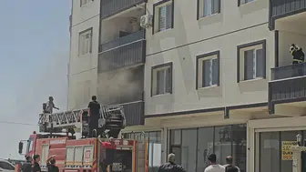 Mardin'de apartman dairesinde korkutan yangın