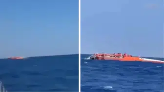 Girne açıklarında yolcu gemisi battı