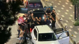 Bolu'da asker eğlencesi : Yolu kapatan 5 sürücüye 114 bin lira ceza