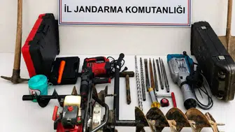 Bilecik'te kaçak kazı operasyonu : 5 şüpheli suçüstü yakalandı