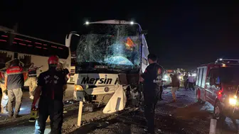 Şanlıurfa'da 2 yolcu otobüsü çarpıştı : 13 yaralı