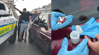 Eskişehir'de otomobilde uyuyan 2 şahıs yakalandı : 13 hap ele geçirildi