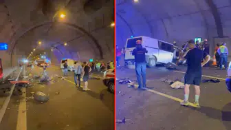 Kuzey Marmara Otoyolu'nda minibüs refüje çarptı : 2 ölü