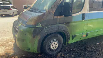 Tekirdağ otluk alanda yangın : Toplu taşıma aracı zarar gördü