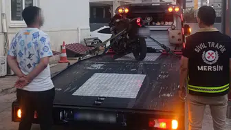 Mersin'de yaya yoluna giren motosiklet sürücüsünün ehliyeti iptal edildi