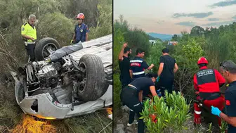 Muğla'da otomobil şarampole devrildi : 1 ölü, 3 yaralı
