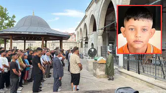 Kırklareli'nde derede boğulan 7 yaşındaki çocuk, son yolculuğuna uğurlandı