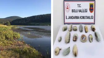 Bolu'da gölette kaçak avcılık denetimi : 22,5 metre ağ ele geçirildi