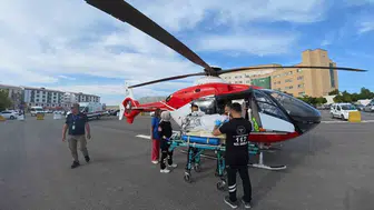 1 günlük bebek ambulans helikopterle sevk edildi