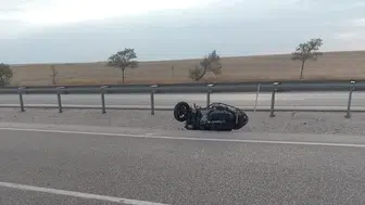 Kulu'da kontrolden çıkan motosiklet devrildi: 1 yaralı