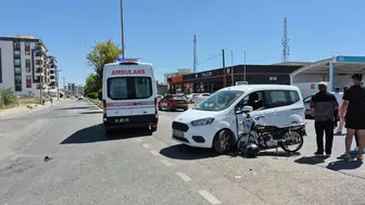 Adıyaman'da korkutan kaza : Motosiklet sürücüsü yaralandı