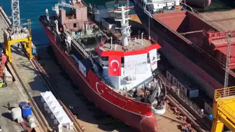 İlk yerli tarama gemisi 'UAB MAVİ VATAN' suya indirildi