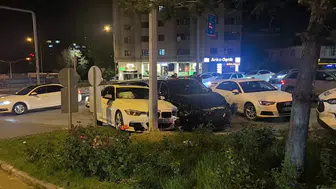Erzurum Yakutiye'de gece yarısı kaza